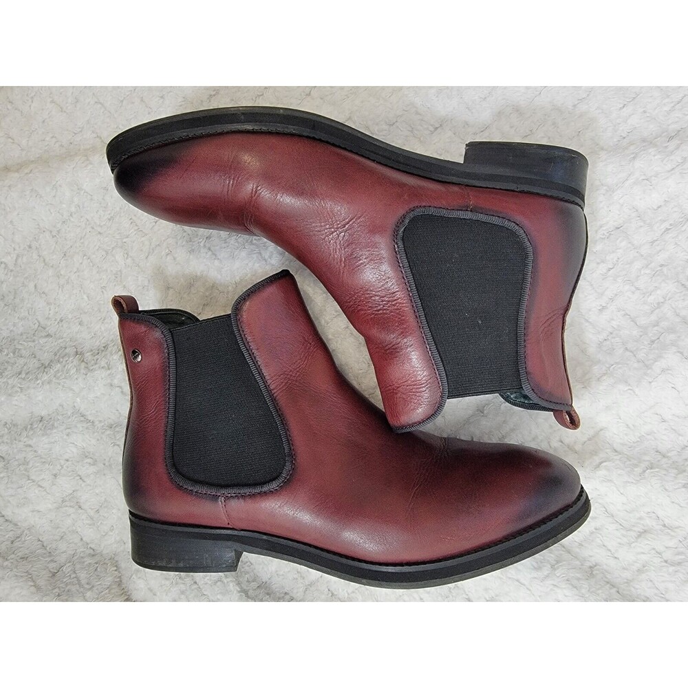PIKOLINOS Burgundy and Black Ankle Boots